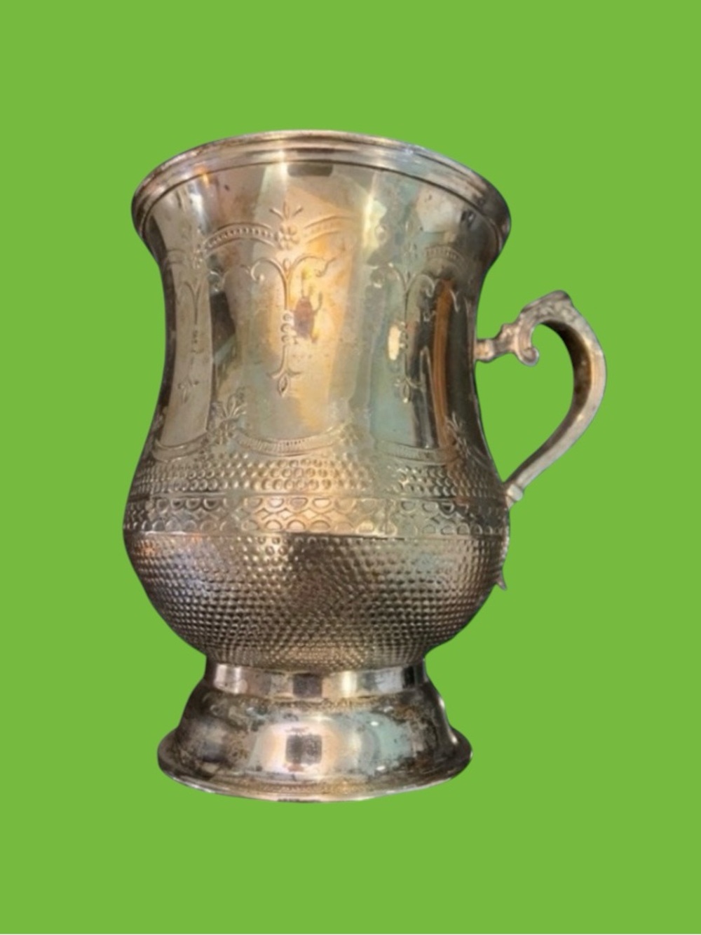 4 Stunning mugs made in India William Adams a Towle company silver...